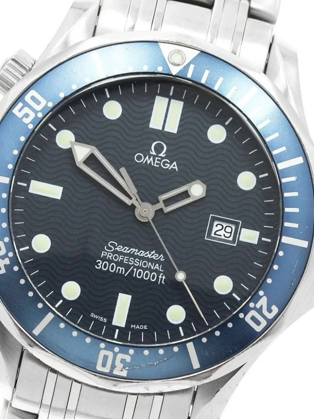 OMEGA Seamaster300 2541.80 Date Navy Dial Quartz Men's Watch_967760